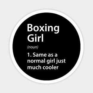 Boxing Girl Definition Magnet